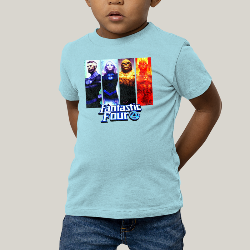 Camiseta Infantil Algodão Unissex T shirt Quarteto Fantástico Fantastic Four 4