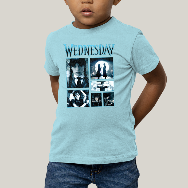 Camiseta Infantil Algodão Unissex T shirt Wandinha Wednesday 1