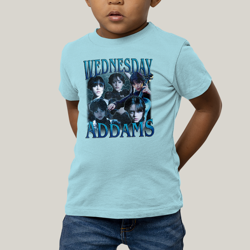 Camiseta Infantil Algodão Unissex T shirt Wandinha Wednesday Adams