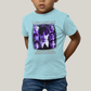 Camiseta Infantil Algodão Unissex T shirt Wandinha Roxo Wednesday Eu Não Sou Estranho, Todo Mundo é