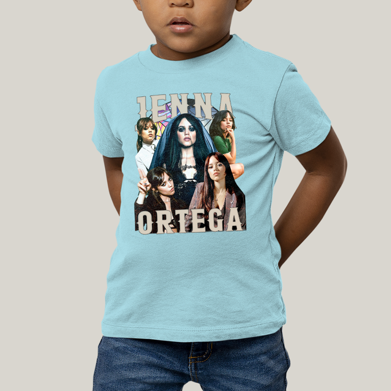 Camiseta Infantil Algodão Unissex T shirt Wandinha Jenna Ortega Atriz