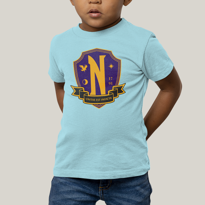 Camiseta Infantil Algodão Unissex T shirt Wandinha Unitas Est Invicta