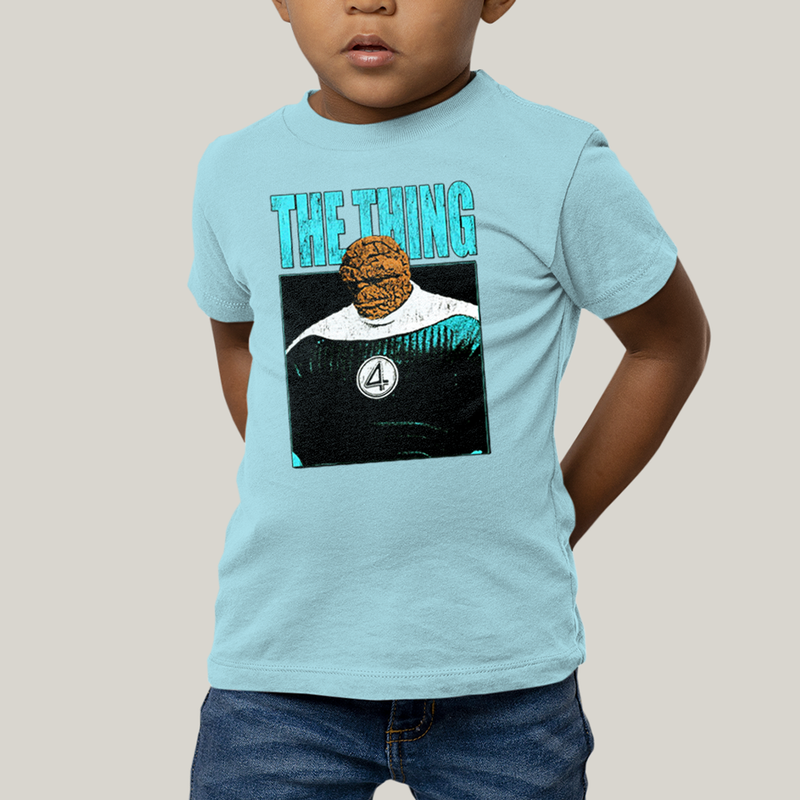 Camiseta Infantil Algodão Unissex T shirt Quarteto Fantástico Primeiros Passos The Thing O Coisa
