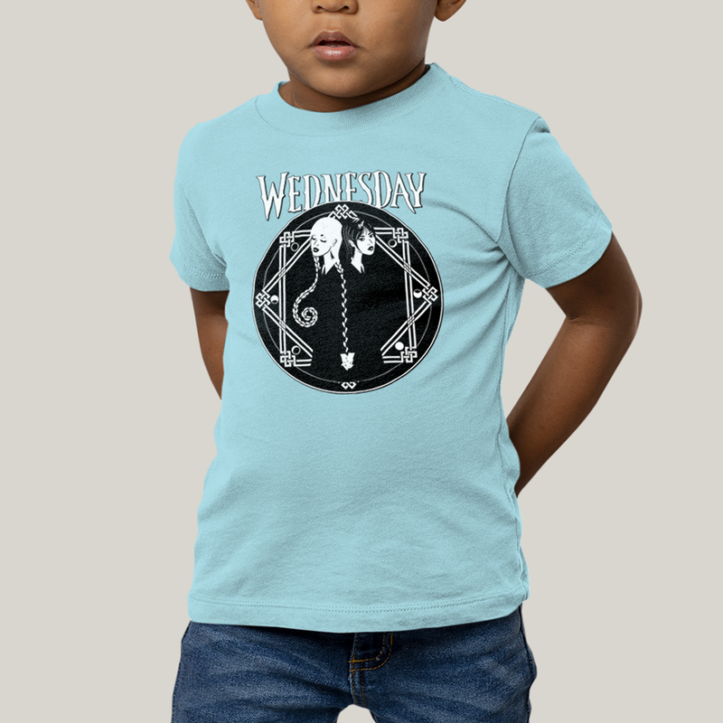 Camiseta Infantil Algodão Unissex T shirt Wandinha Wednesday Black White