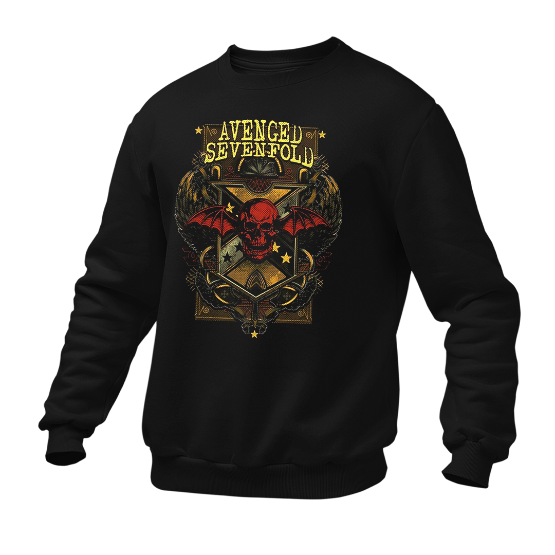 Moletom Gola Redonda Avenged Seven Fold Caveira Angel