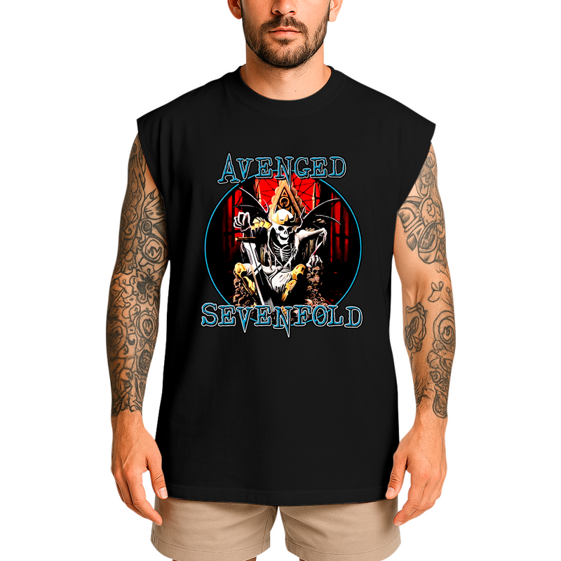 Regata Oversized Avenged Seven Fold Caveira King