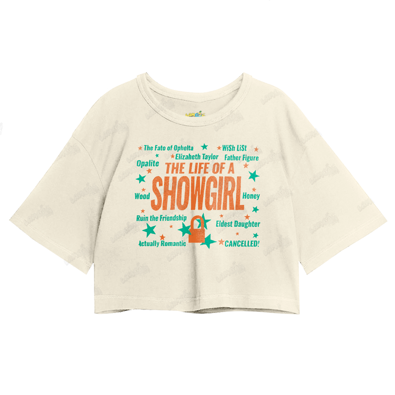 Cropped Oversized Algodão Taylor Swift The Life of a Showgirl