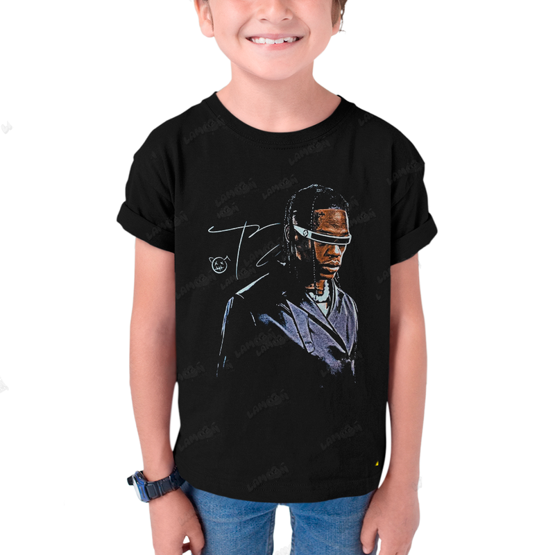Camiseta Infantil Algodão Travis Scott Ciclope