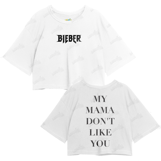 Cropped Oversized Justin Bieber My Mama Don´t Like You FC