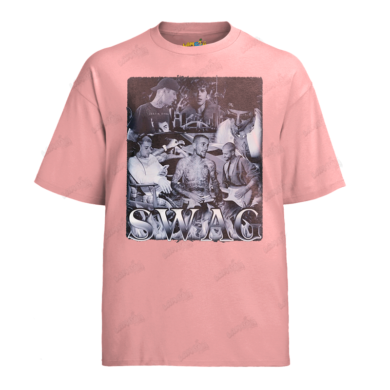 Camiseta Algodão Justin Bieber Swag Black White