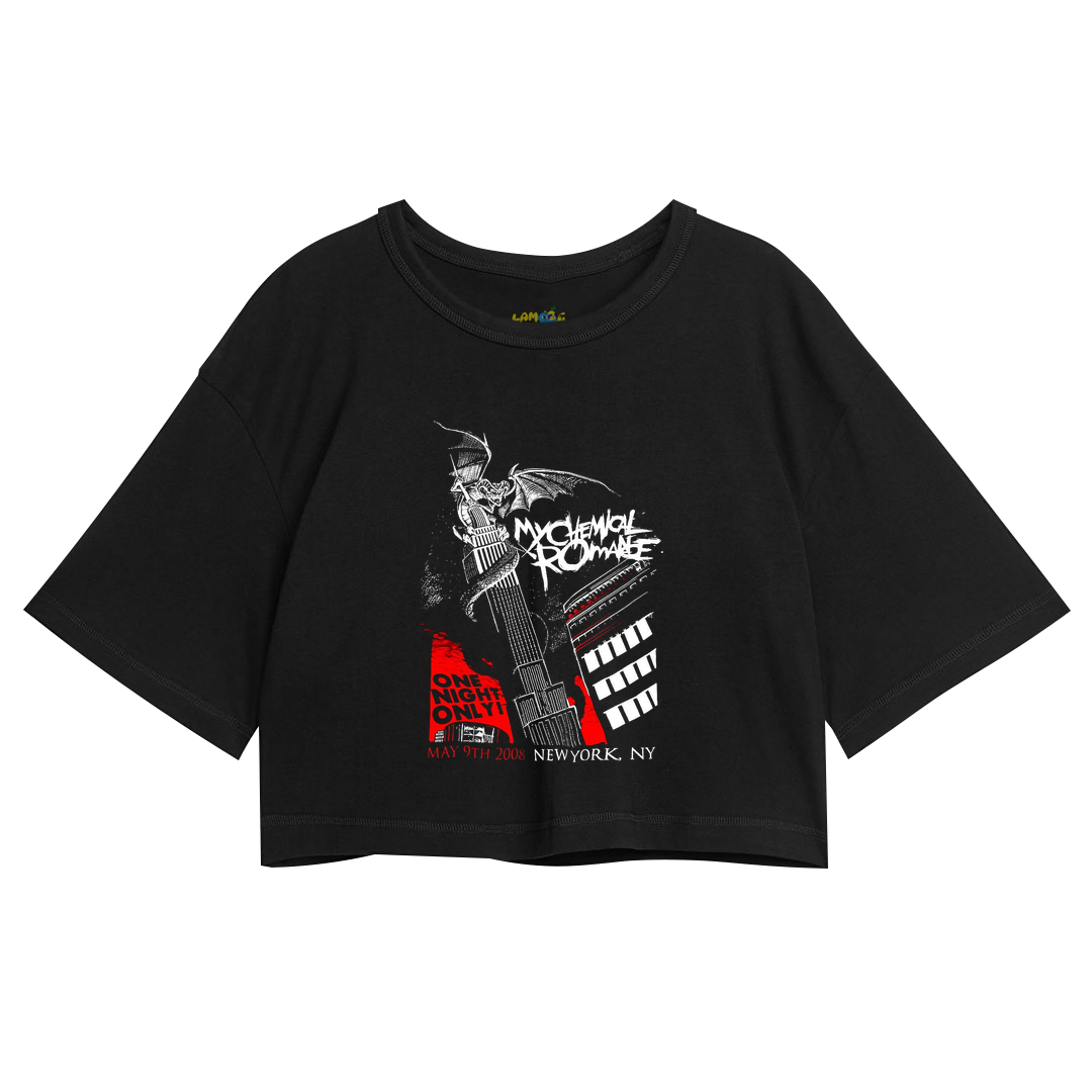 Cropped Oversized My Chemical Romance One Night Only