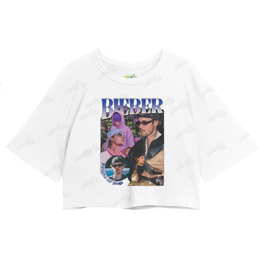 Cropped Oversized Algodão Justin Bieber Prince Of Pop