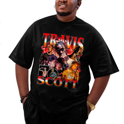 Camiseta Plus Size Algodão Travis Scott Red