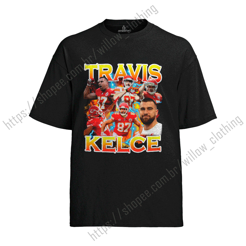 Camiseta Algodão Unissex Tshirt Graphic tee Travis Kelce Chiefs