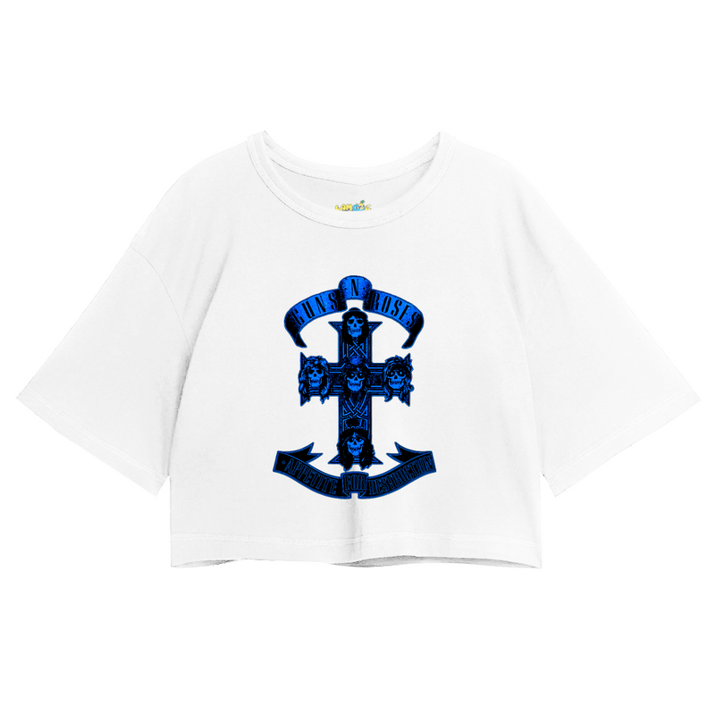 Cropped Oversized Roses Banda Appetite For Destruction