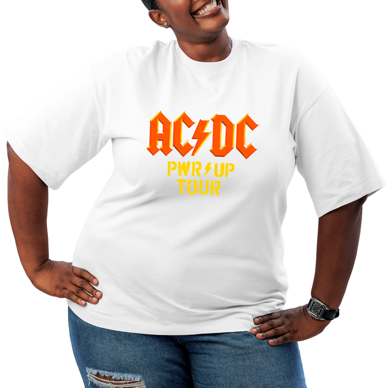 Camiseta Plus Size AC PWR World Tour 2026 Datas