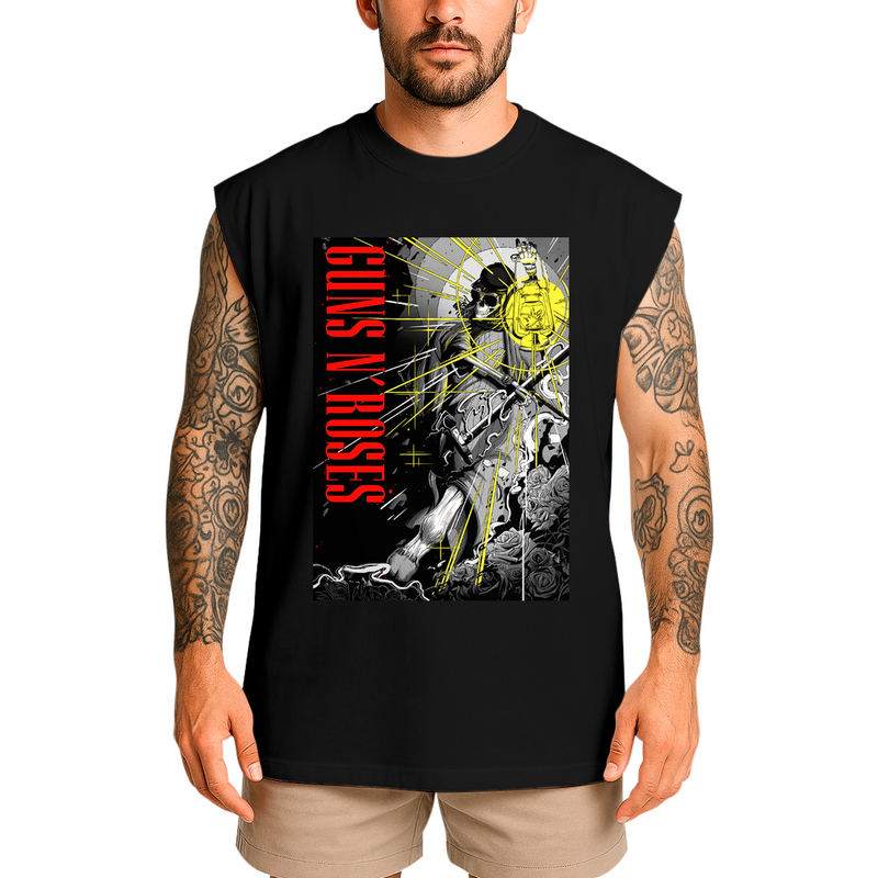 Regata Oversized Roses Banda Caveira