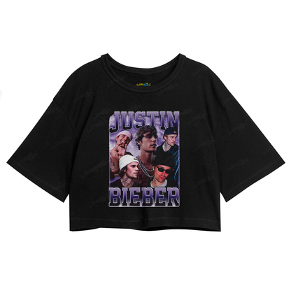 Cropped Oversized Algodão Justin Bieber 2025