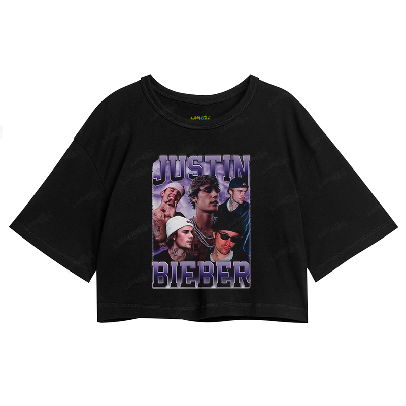 Cropped Oversized Algodão Justin Bieber 2025