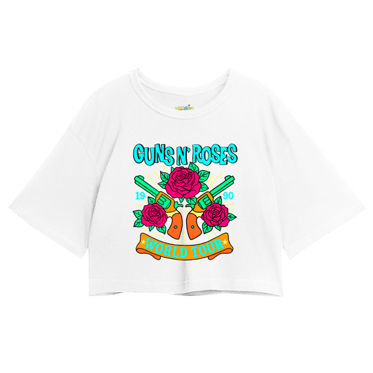 Cropped Oversized Roses Banda World Tour 1990