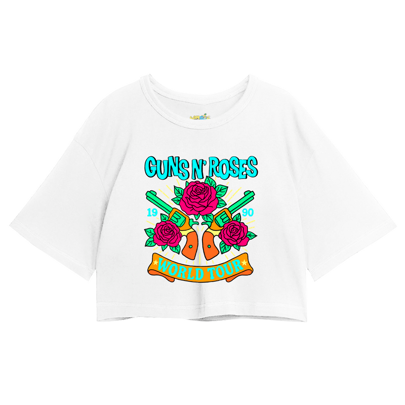 Cropped Oversized Roses Banda World Tour 1990