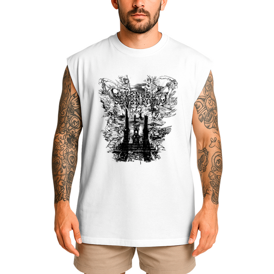 Regata Oversized Avenged Seven Fold Caveira Trono