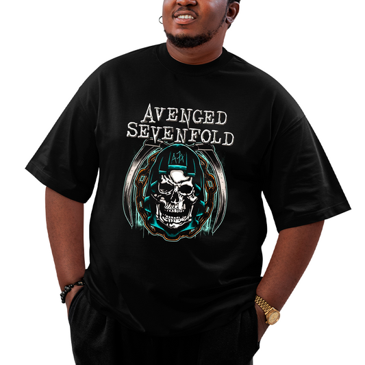Camiseta Plus Size Avenged Seven Fold Caveira A7X