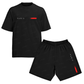 Kit Camiseta e Bermuda Tactel Paris Red and Black