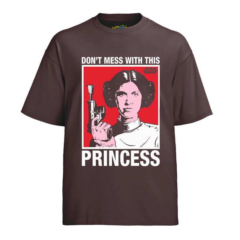 Camiseta Algodão Princesa Leia Star Não Mexa Com a Princessa