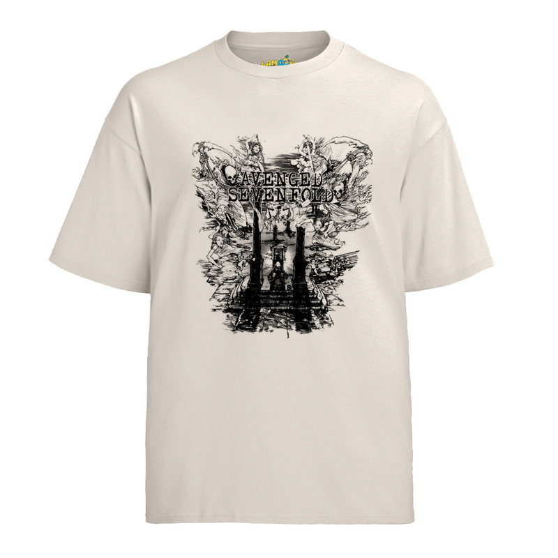 Camiseta Algodão Avenged Seven Fold Caveira Trono