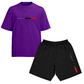 Kit Camiseta e Bermuda Tactel Paris Red and Black