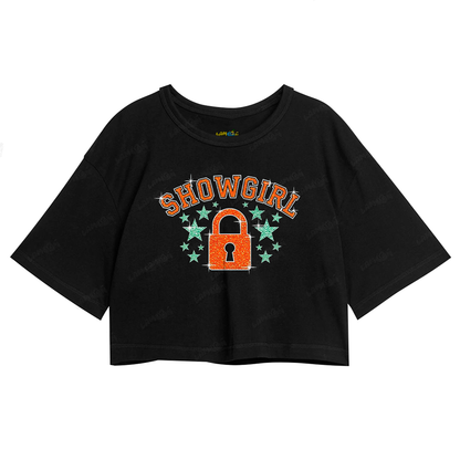 Cropped Oversized Algodão Taylor Swift Showgirl Cadeado