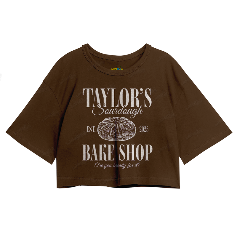 Cropped Oversized Algodão Taylor Swift Bake Shop