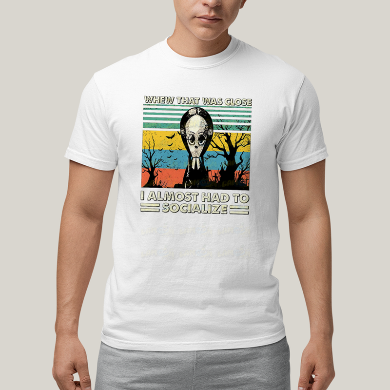 Camiseta Algodão Unissex T shirt Wandinha Quase Tive Que Socializar