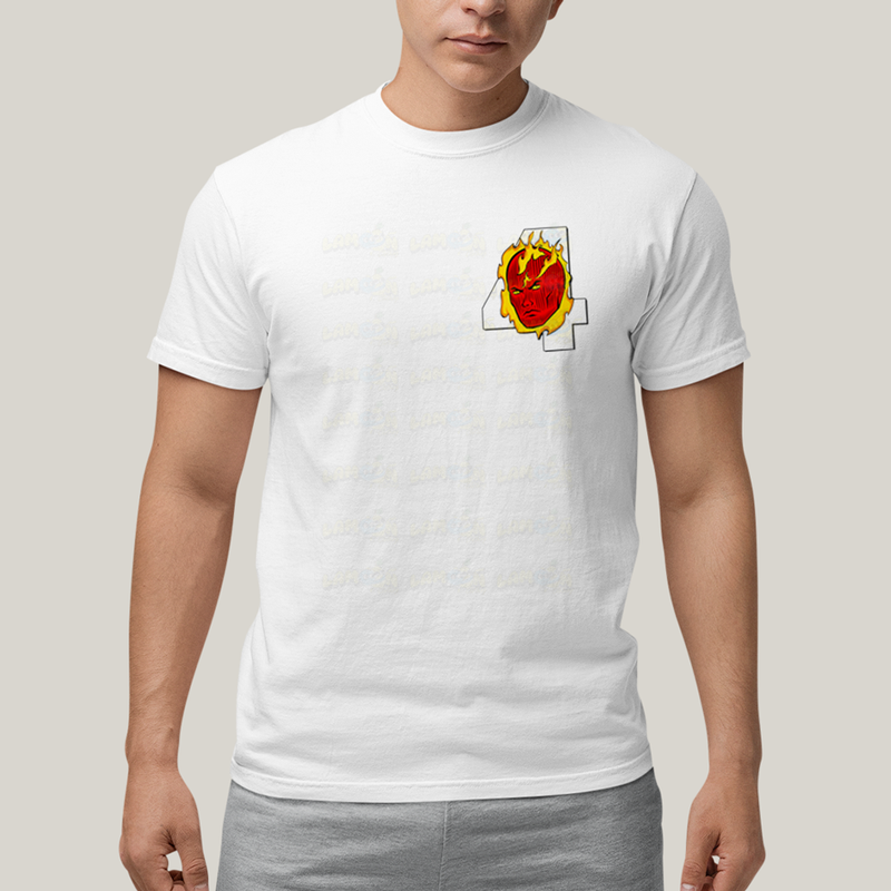 Camiseta Algodão Unissex T shirt Quarteto Fantástico Logo Tocha Humana