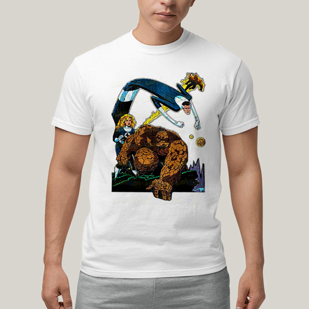 Camiseta Algodão Unissex T shirt O Quarteto Fantástico Cartoon