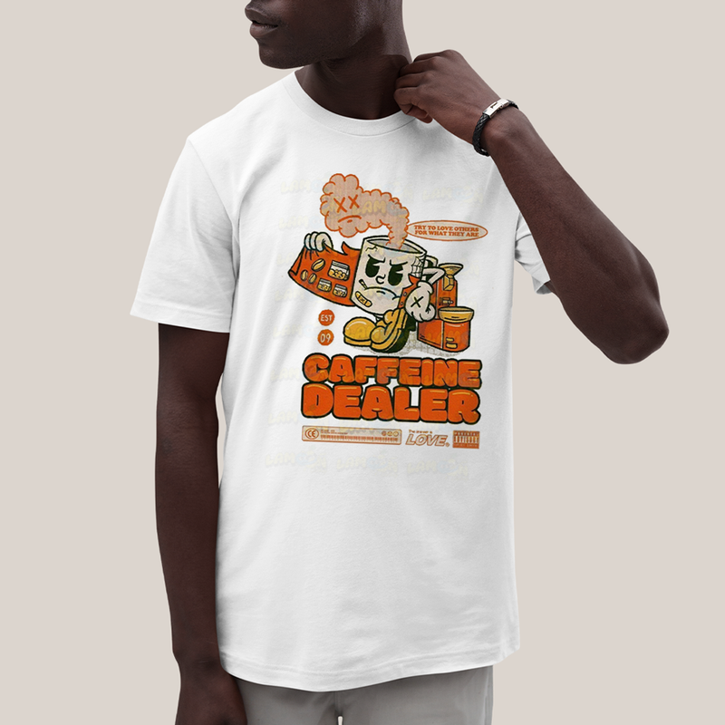 Camiseta Algodão Unissex T shirt Traficante de Cafeina
