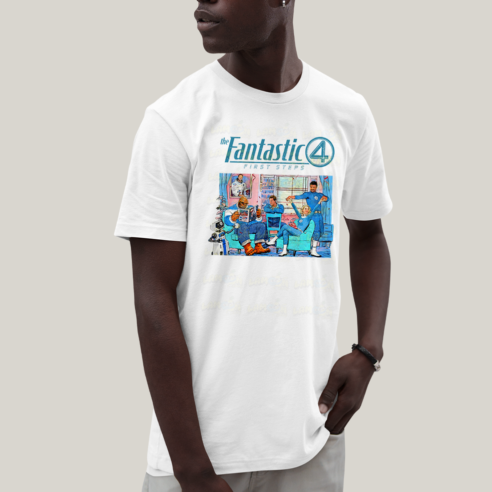 Camiseta Algodão Unissex T shirt The Fantastic Four First Steps 1