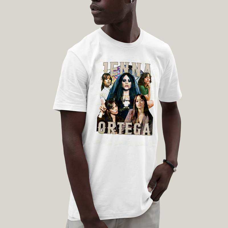 Camiseta Algodão Unissex T shirt Wandinha Jenna Ortega Atriz
