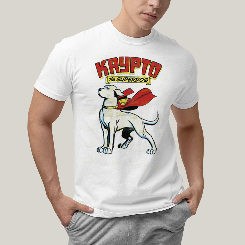 Camiseta Algodão Unissex T shirt Superman Krypto The Superdog