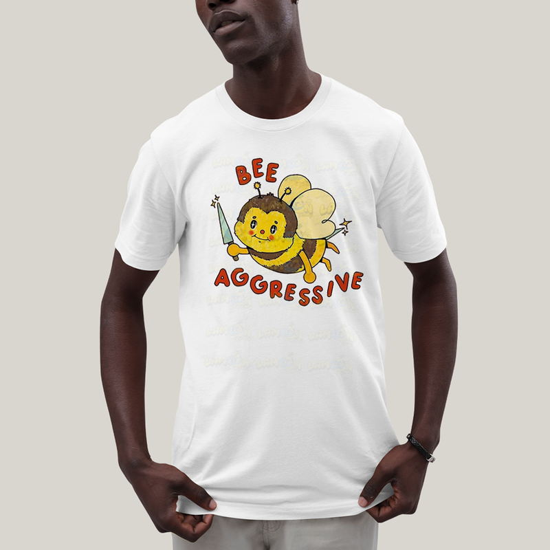 Camiseta Algodão Unissex T shirt Abelha Agressiva