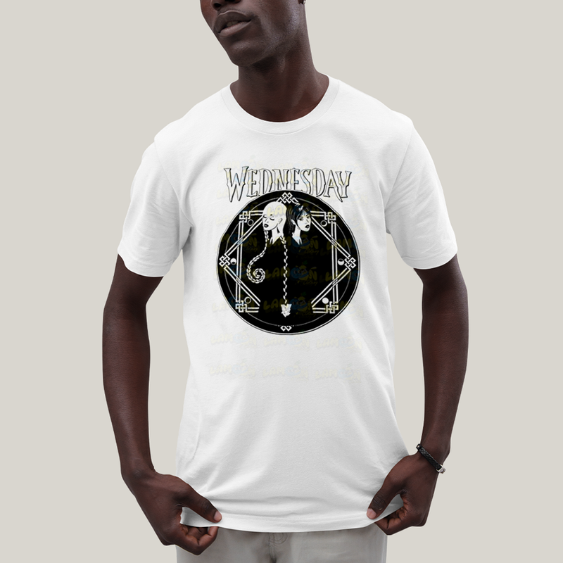 Camiseta Algodão Unissex T shirt Wandinha Wednesday Black White
