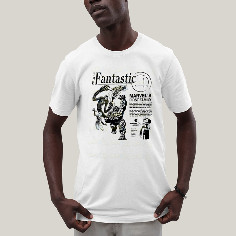 Camiseta Algodão Unissex T shirt The Fantastic Four First Family