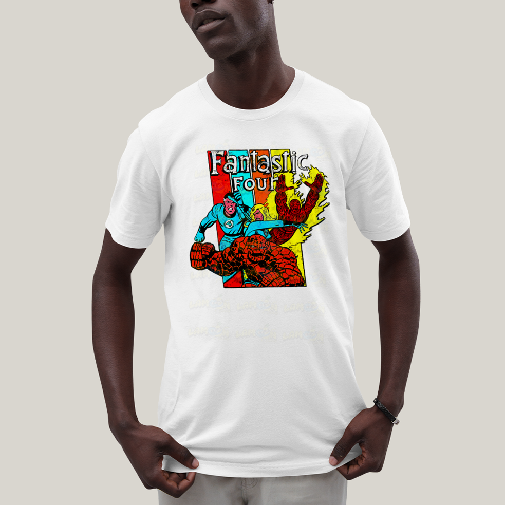 Camiseta Algodão Unissex T shirt Quarteto Fantástico Era de Prata 2