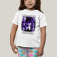 Camiseta Infantil Algodão Unissex T shirt Wandinha Roxo Wednesday Eu Não Sou Estranho, Todo Mundo é