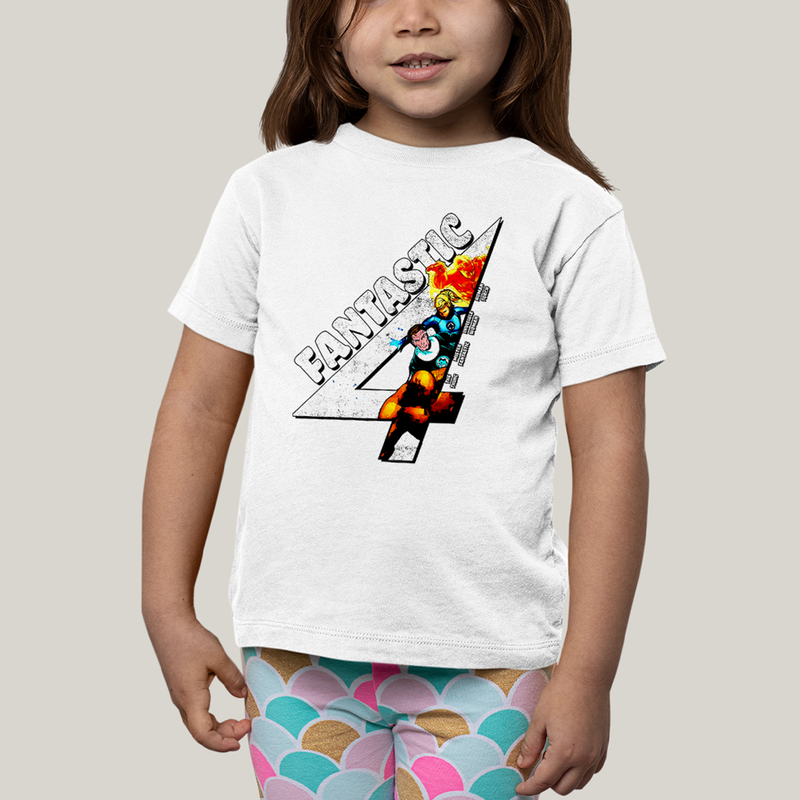 Camiseta Infantil Algodão Unissex T shirt Quarteto Fantástico Fantastic 4