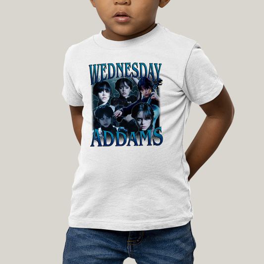Camiseta Infantil Algodão Unissex T shirt Wandinha Wednesday Adams