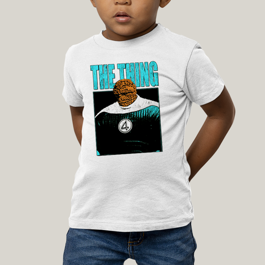 Camiseta Infantil Algodão Unissex T shirt Quarteto Fantástico Primeiros Passos The Thing O Coisa