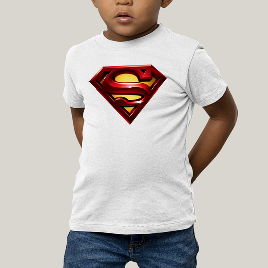 Camiseta Infantil Algodão Unissex T shirt Superman Logo Clássica 4