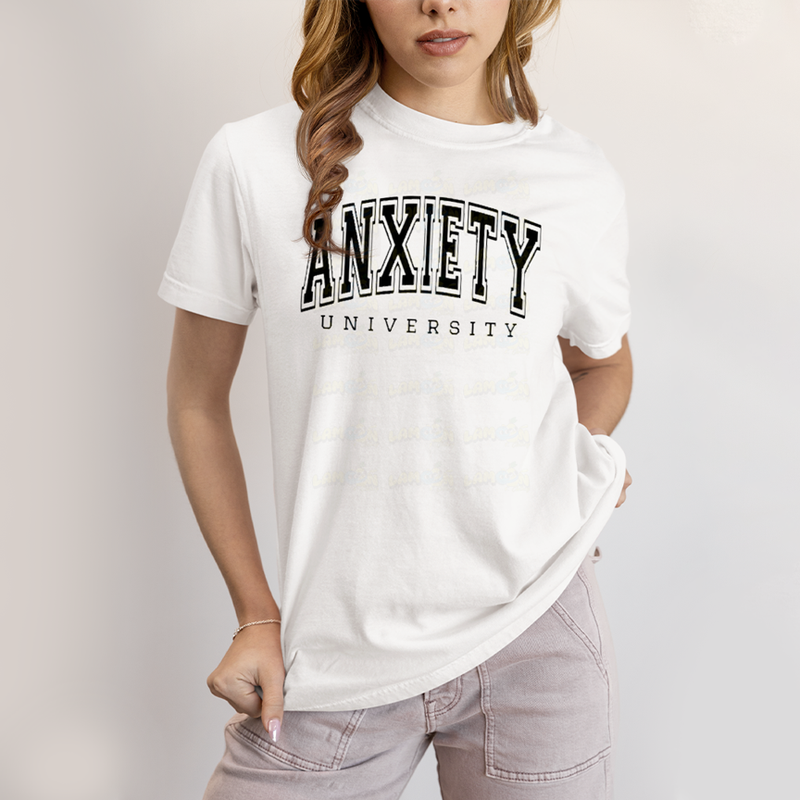 Camiseta Algodão Unissex T shirt Universidade da Ansiedade